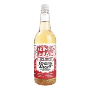 Caramel Biscuit Flavour Barista Zero Calorie Sugar Free Skinny Coffee Syrup - 1 Litre
