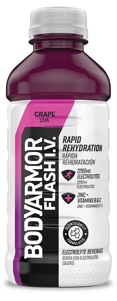 NA Drinks Body Armor Flash I.V Grape 412342 Point Wine Spirits