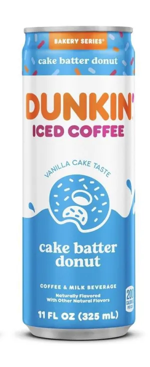 NA Drinks Dunkin Iced Coffee 11oz Cake Batter Donut Point Wine Spirits