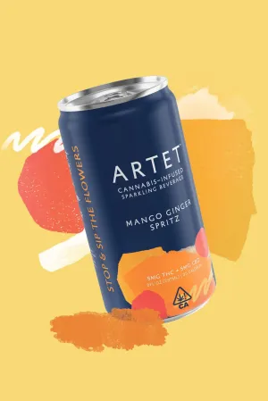 NA THC Cocktail Artet 4pk Mango Ginger Spritz Point Wine Spirits