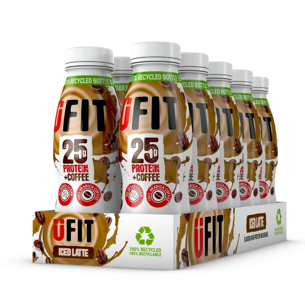 UFIT High Protein Ready to Drink Iced Latte Shakes - 25g Protein